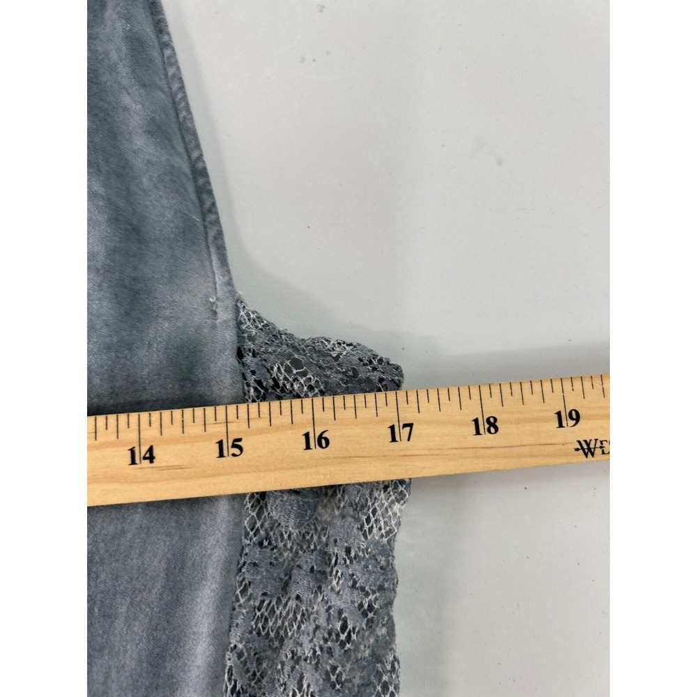 Young Fabulous & Broke (YFB) Sz M Gray Dress Lace Side Panels Sleeveless Beachy - Picture 8 of 10